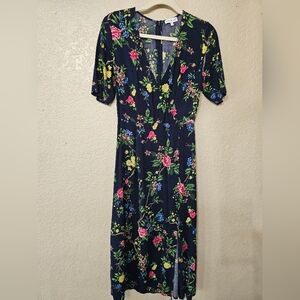 Warehouse Floral V-Neck Dress